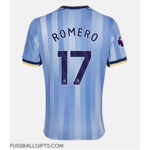 Tottenham Hotspur Cristian Romero #17 Fußballbekleidung Auswärtstrikot 2024-25 Kurzarm